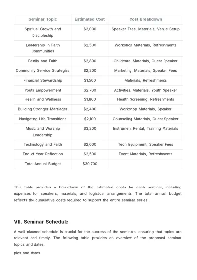 Free Church Seminar Proposal Design Template to Edit Online
