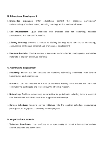 Free Church Seminar Proposal Design Template to Edit Online