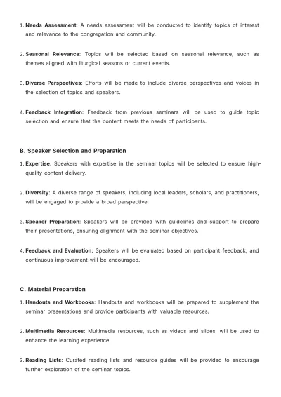 Free Church Seminar Proposal Design Template to Edit Online