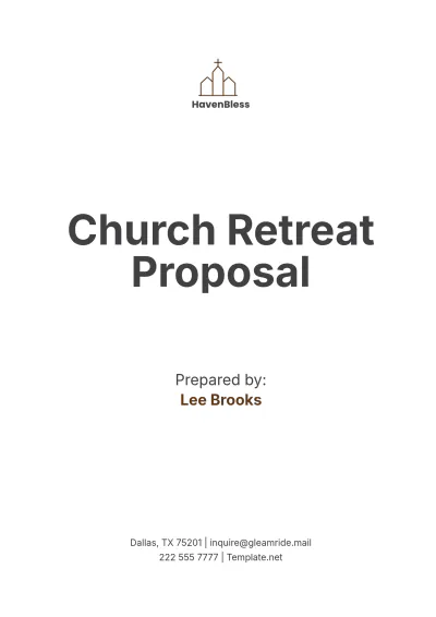 Free Church Retreat Proposal Template to Edit Online