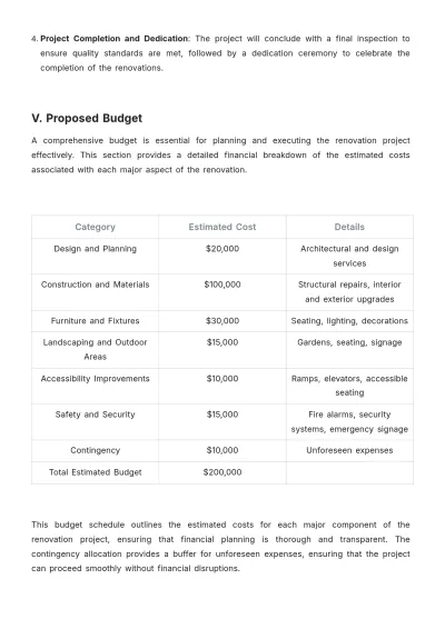 Free Church Venue Proposal Template to Edit Online