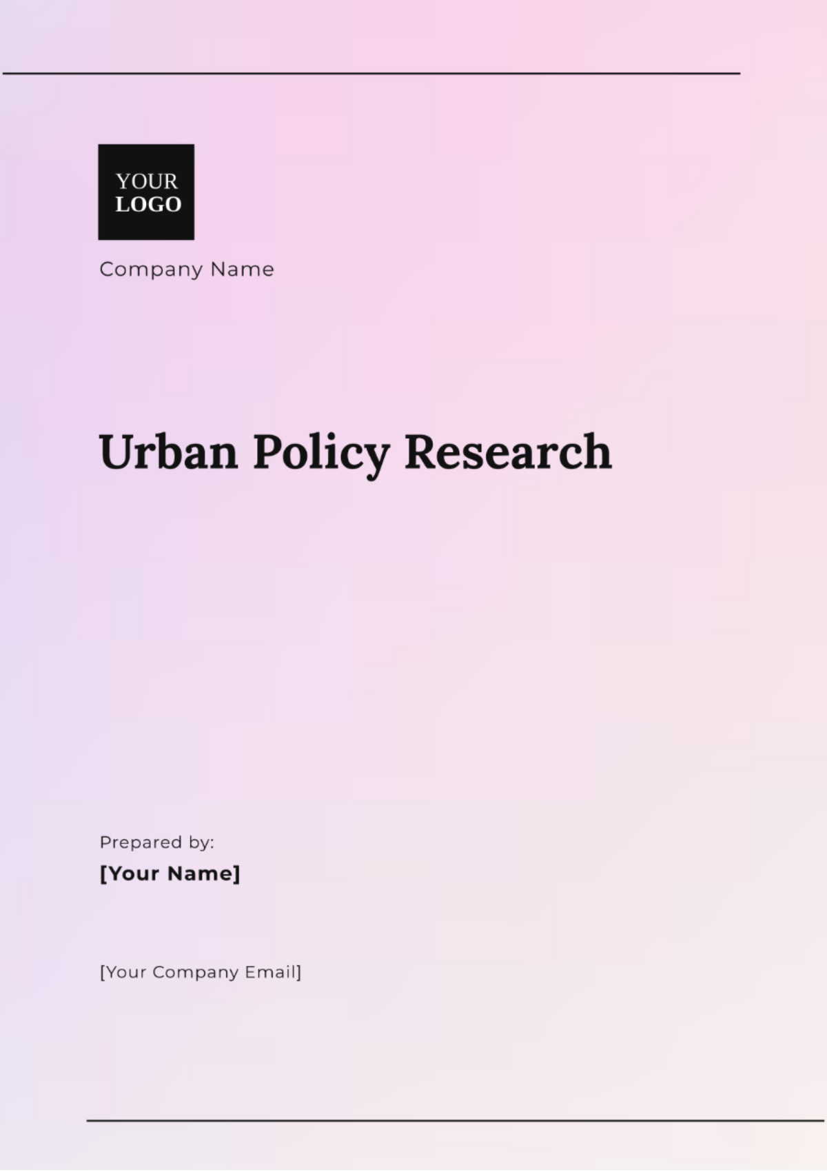 Urban Policy Research Template - Edit Online & Download