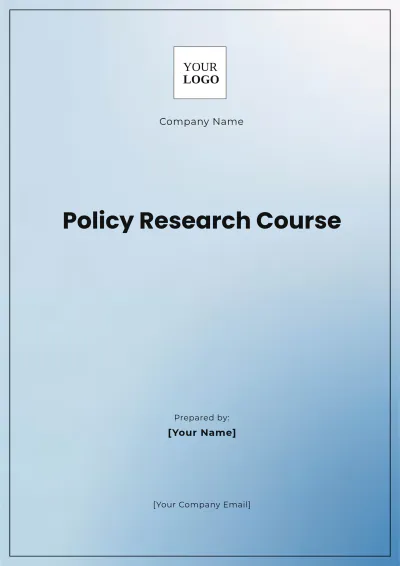 Free Policy Research Course Template to Edit Online