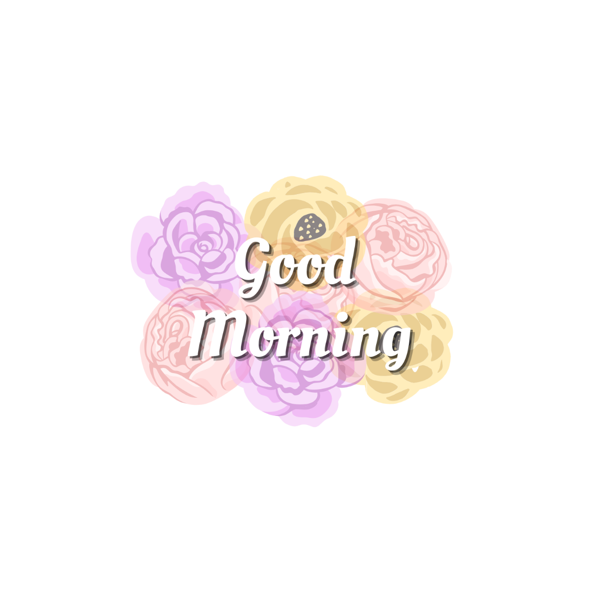 Floral Good Morning Text - Edit-Online | Template.net