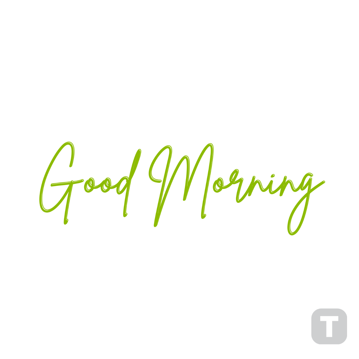 Calligraphy Good Morning Text