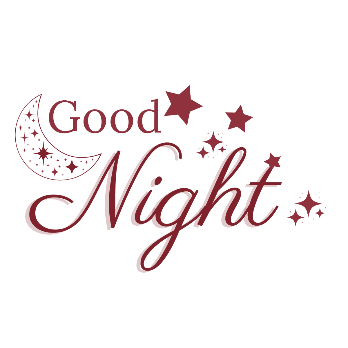 Elegant Good Night Text - Edit Online | Template.net