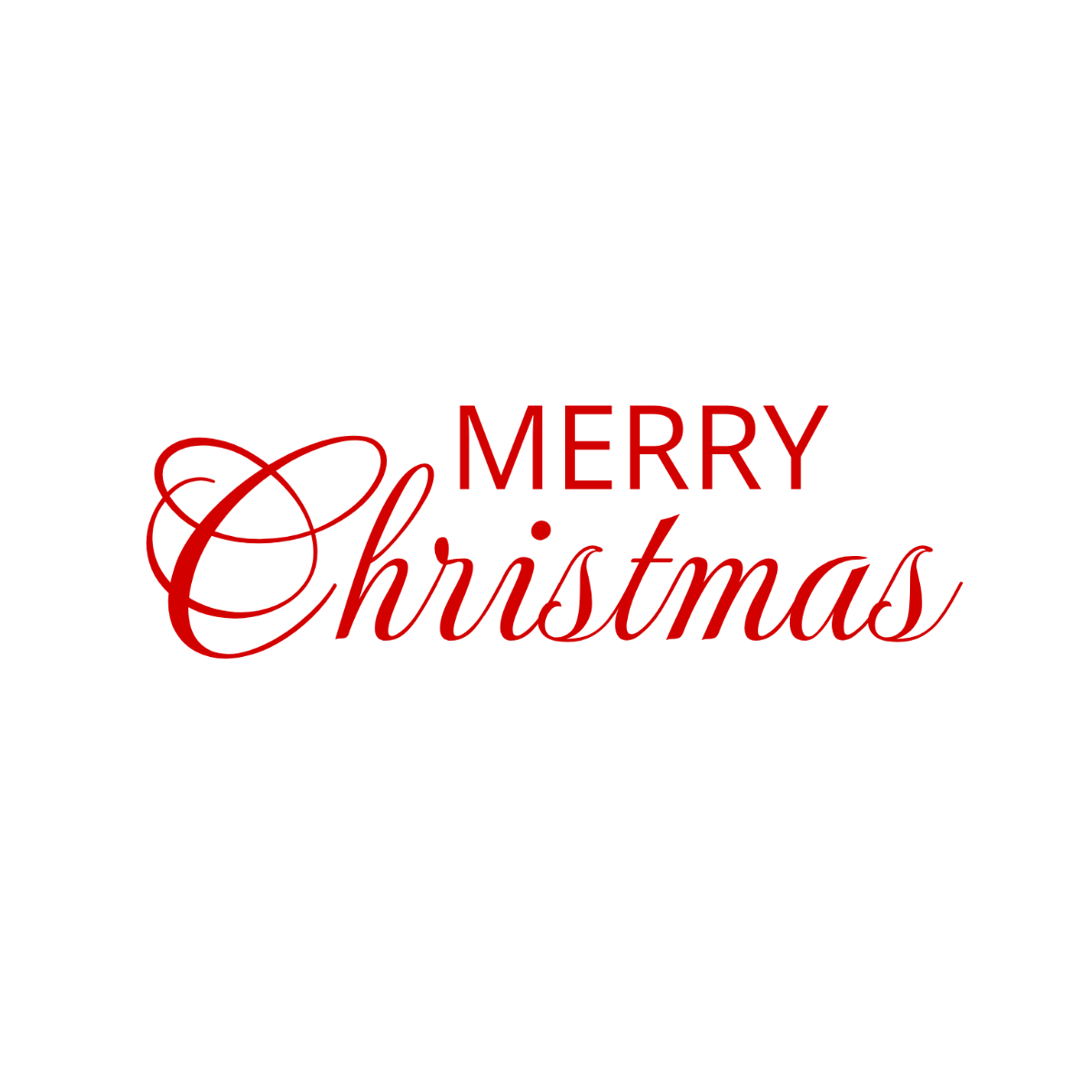 Elegant Merry Christmas Text - Edit Online | Template.net