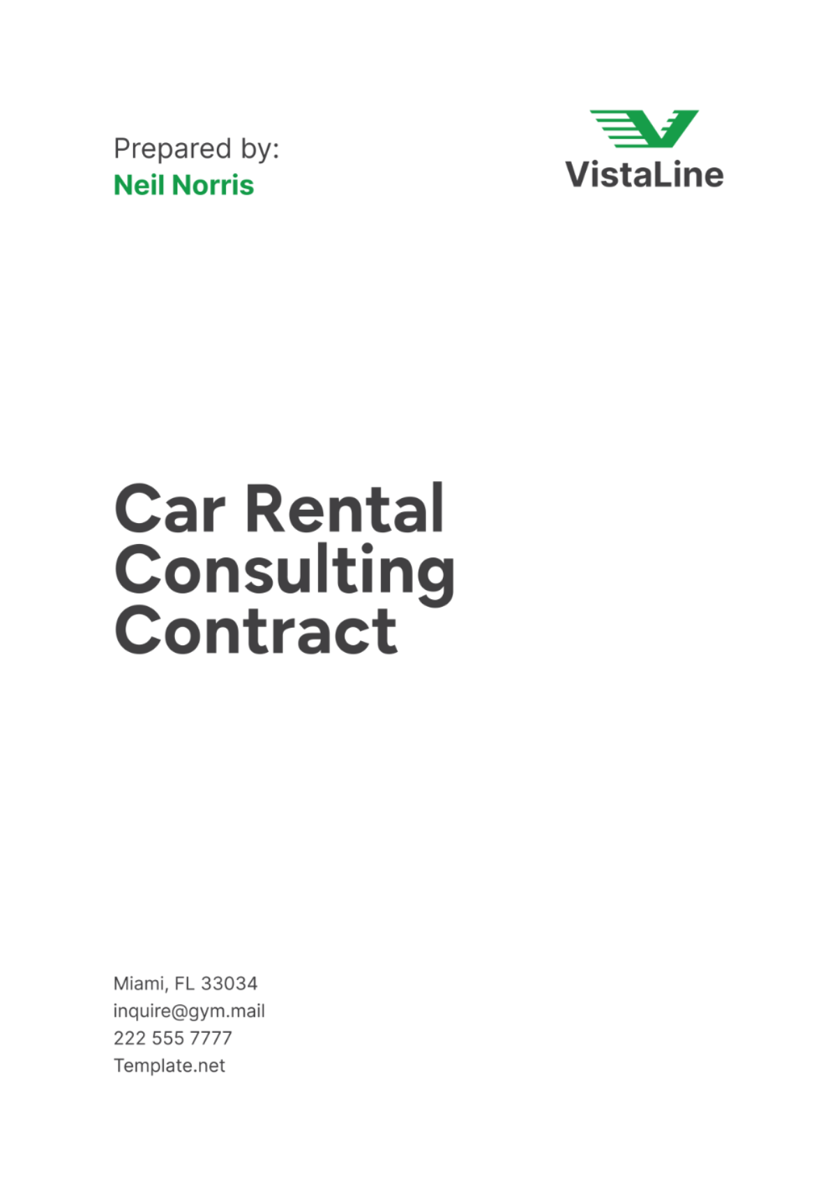 Car Rental Consulting Contract Template - Edit Online & Download