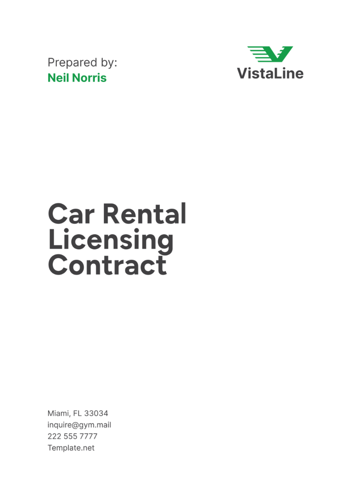 Car Rental Licensing Contract Template - Edit Online & Download