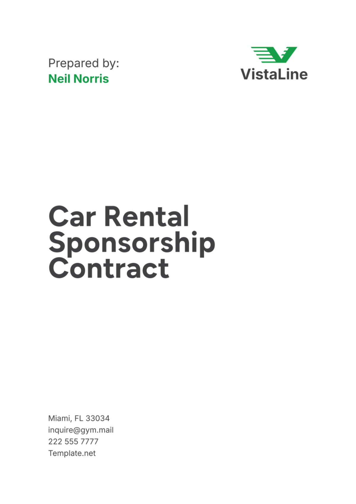 Car Rental Sponsorship Contract Template - Edit Online & Download