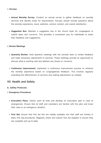 Free Aesthetic Church Worship Service Policy Template to Edit Online
