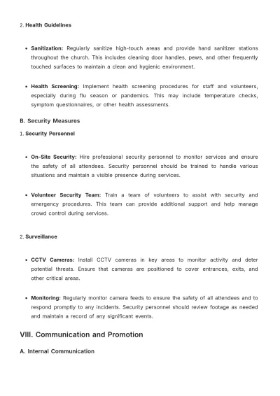 Free Aesthetic Church Worship Service Policy Template to Edit Online