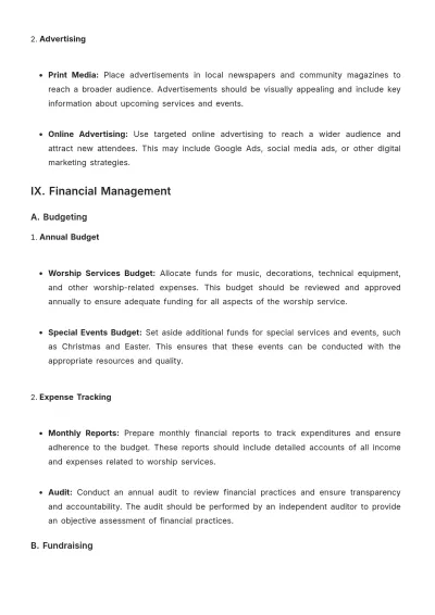Free Aesthetic Church Worship Service Policy Template to Edit Online