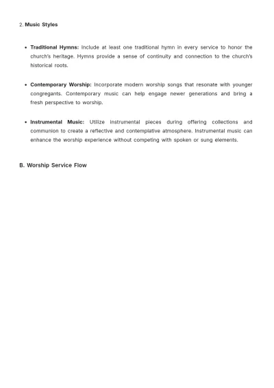 Free Aesthetic Church Worship Service Policy Template to Edit Online