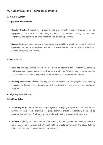 Free Aesthetic Church Worship Service Policy Template to Edit Online