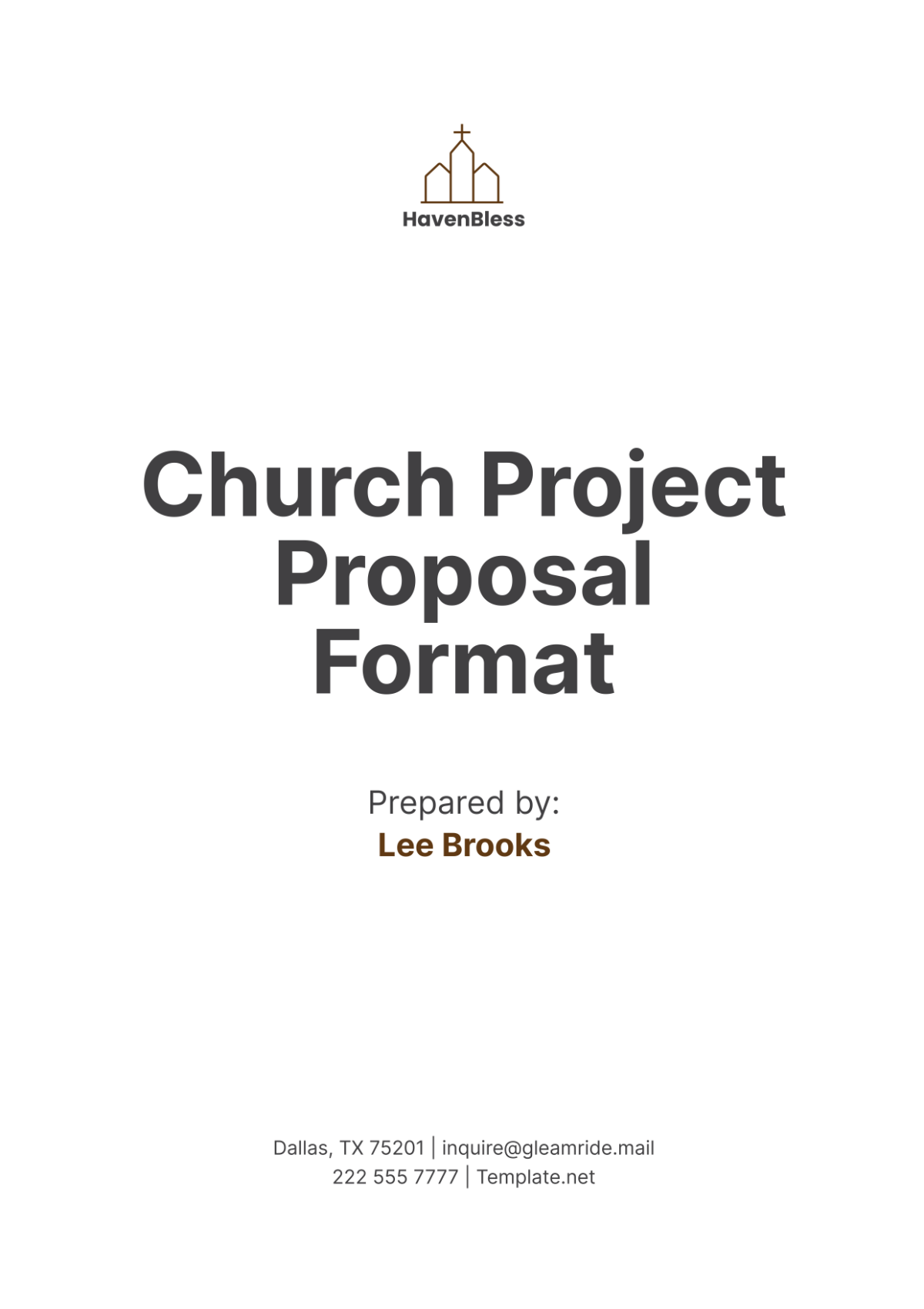 Church Project Proposal Format Template - Edit Online & Download