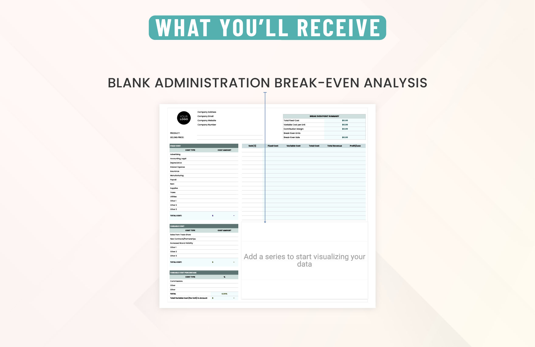 Administration Break-Even Analysis Template