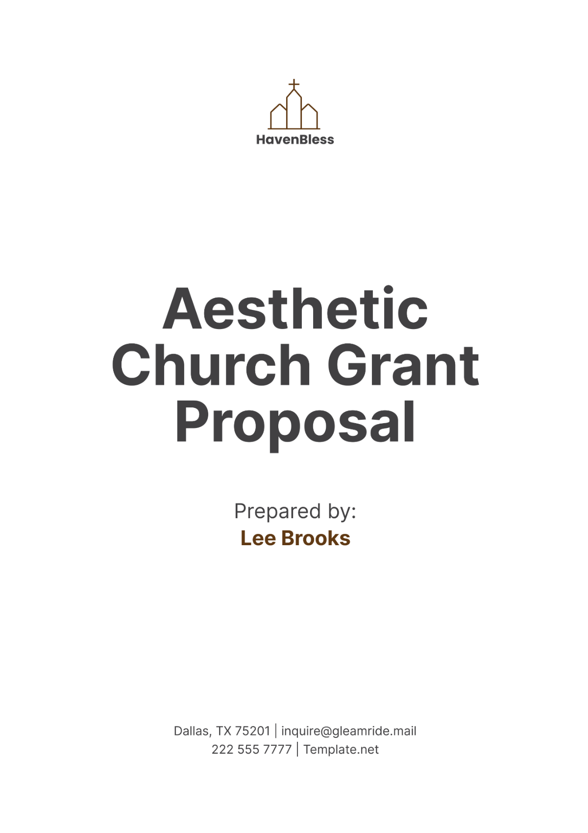 Aesthetic Church Grant Proposal Template - Edit Online & Download