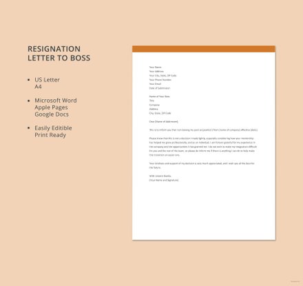 Free Resignation Retraction Letter Template: Download 700+ Letters in ...