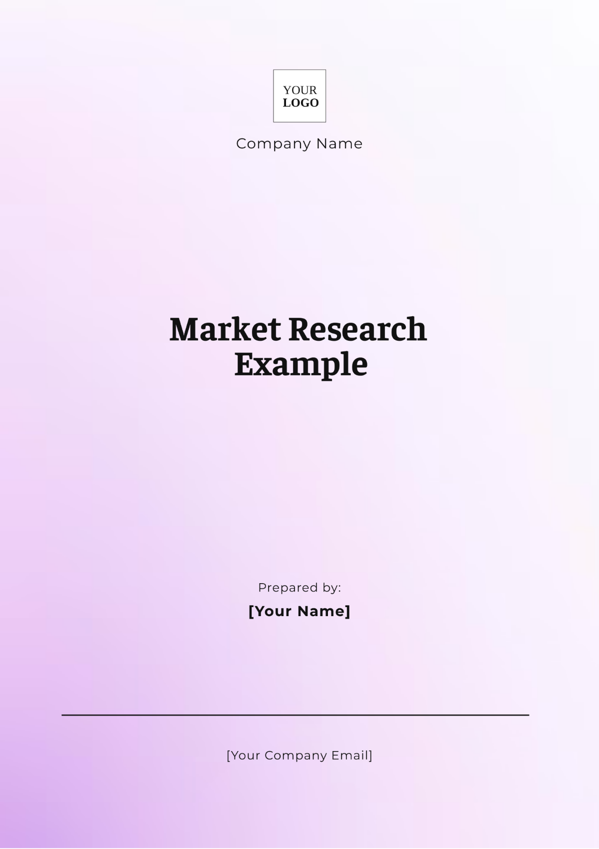 Market Research Example Template