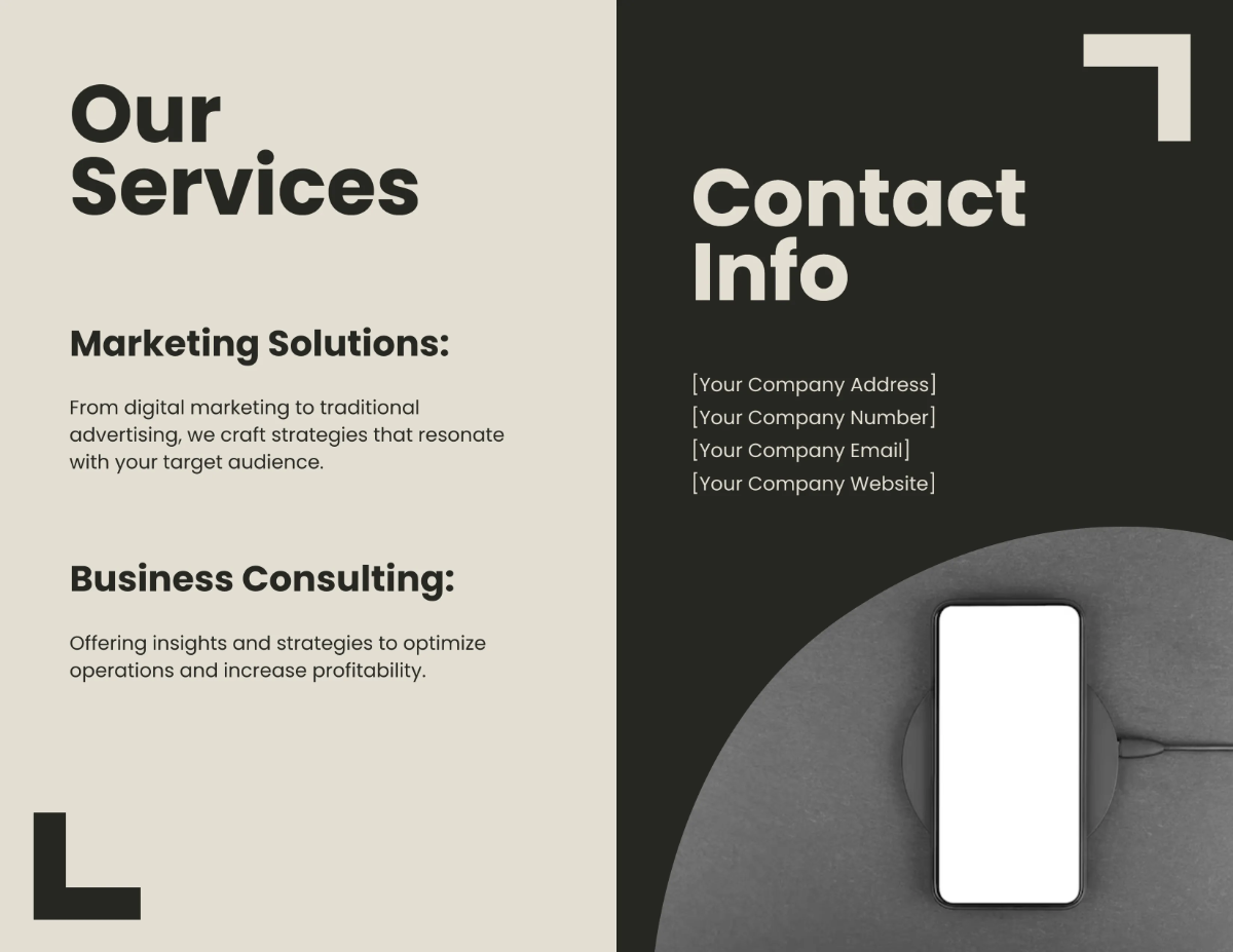 Free Monochrome Brochure Template to Edit Online