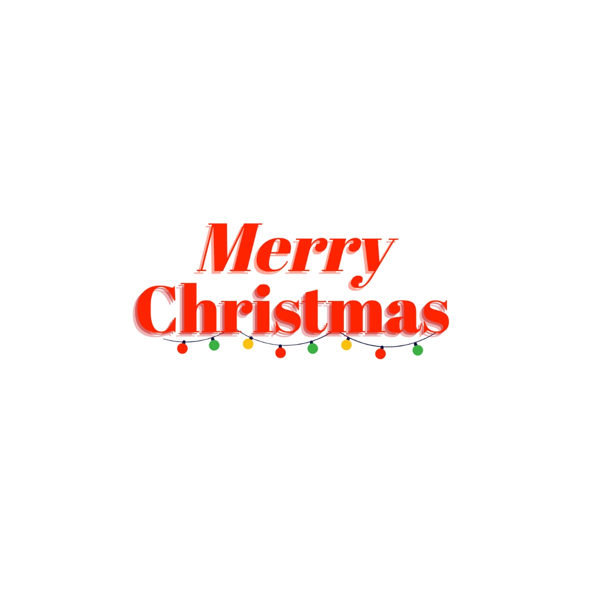 Classic Merry Christmas Text - Edit Online | Template.net