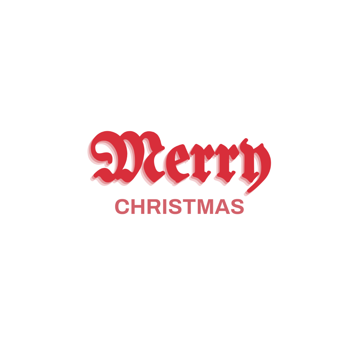 Vintage Merry Christmas Text - Edit Online | Template.net