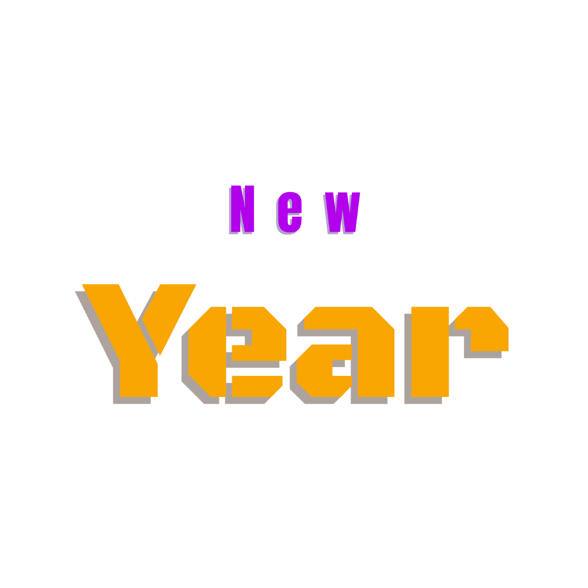 Bold New Year Text - Edit-Online | Template.net