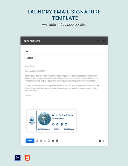 Minimalist Email Signature Template Psd Html5 Template Net