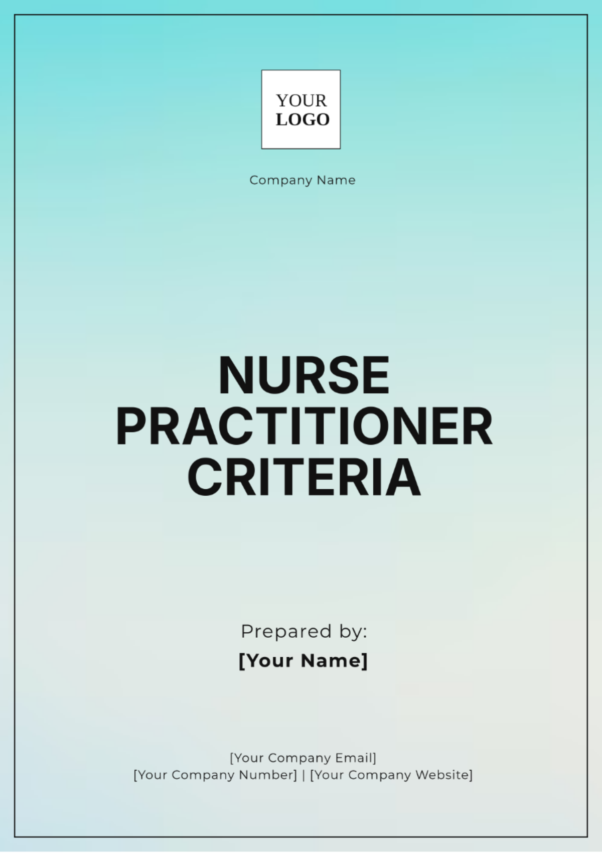 Nurse Practitioner Criteria Template - Edit Online & Download