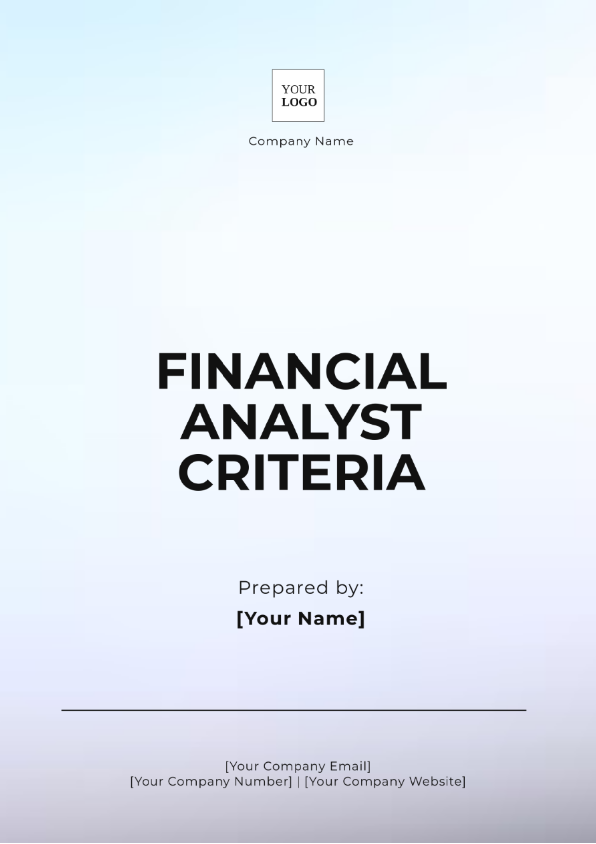 Financial Analyst Criteria Template - Edit Online & Download