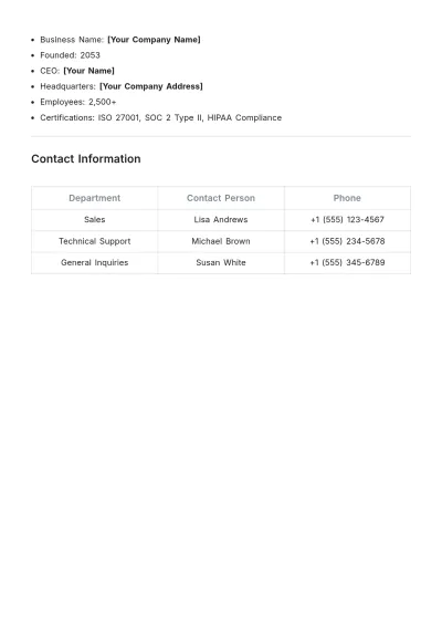 Free IT Capability Statement Template to Edit Online