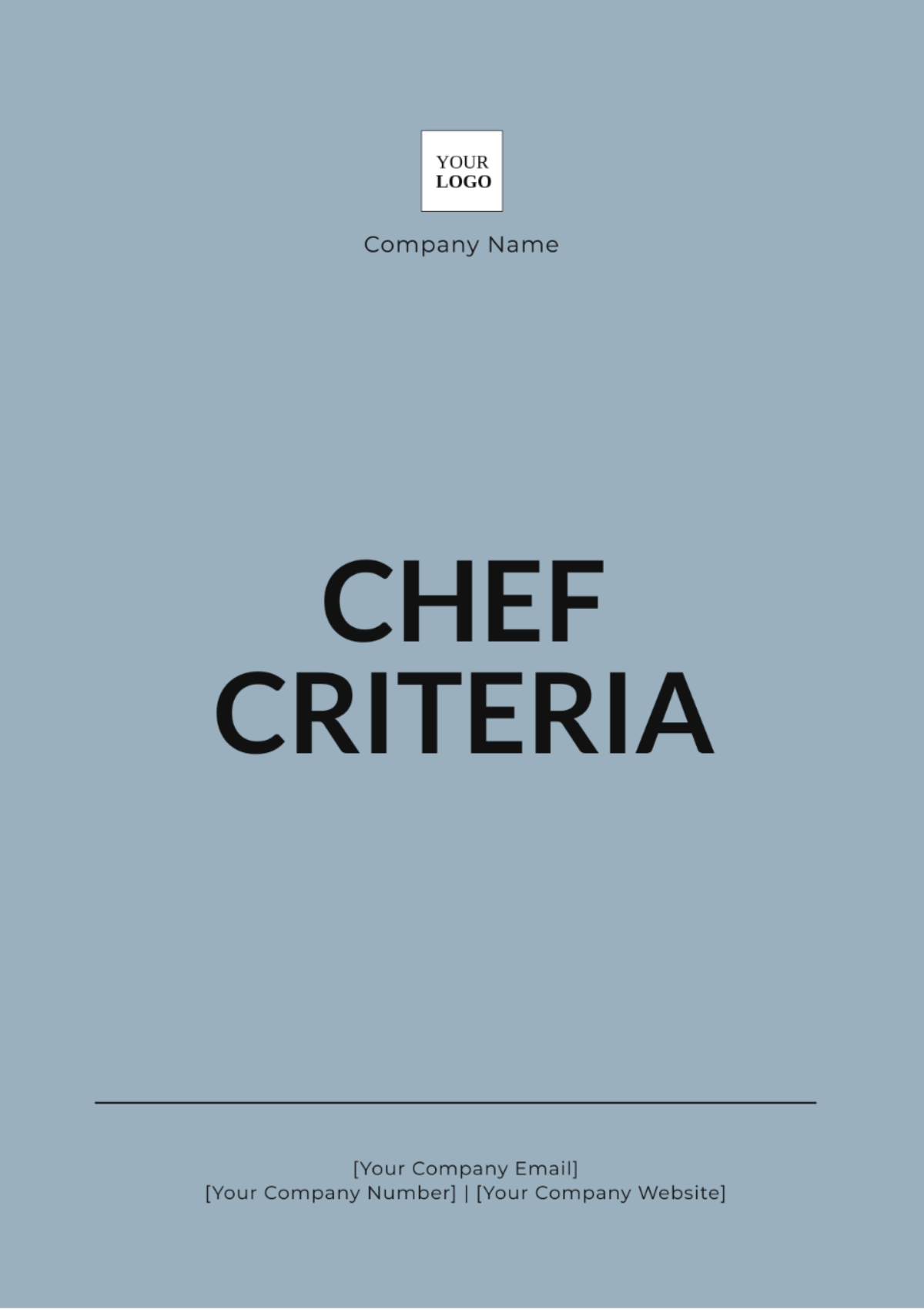 Chef Criteria Template - Edit Online & Download