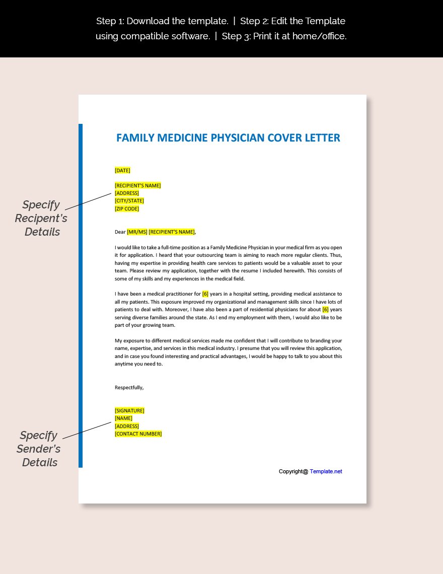 Family Medicine Physician Cover Letter