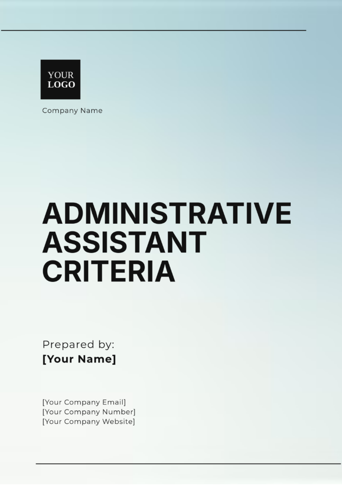 Administrative Assistant Criteria Template - Edit Online & Download