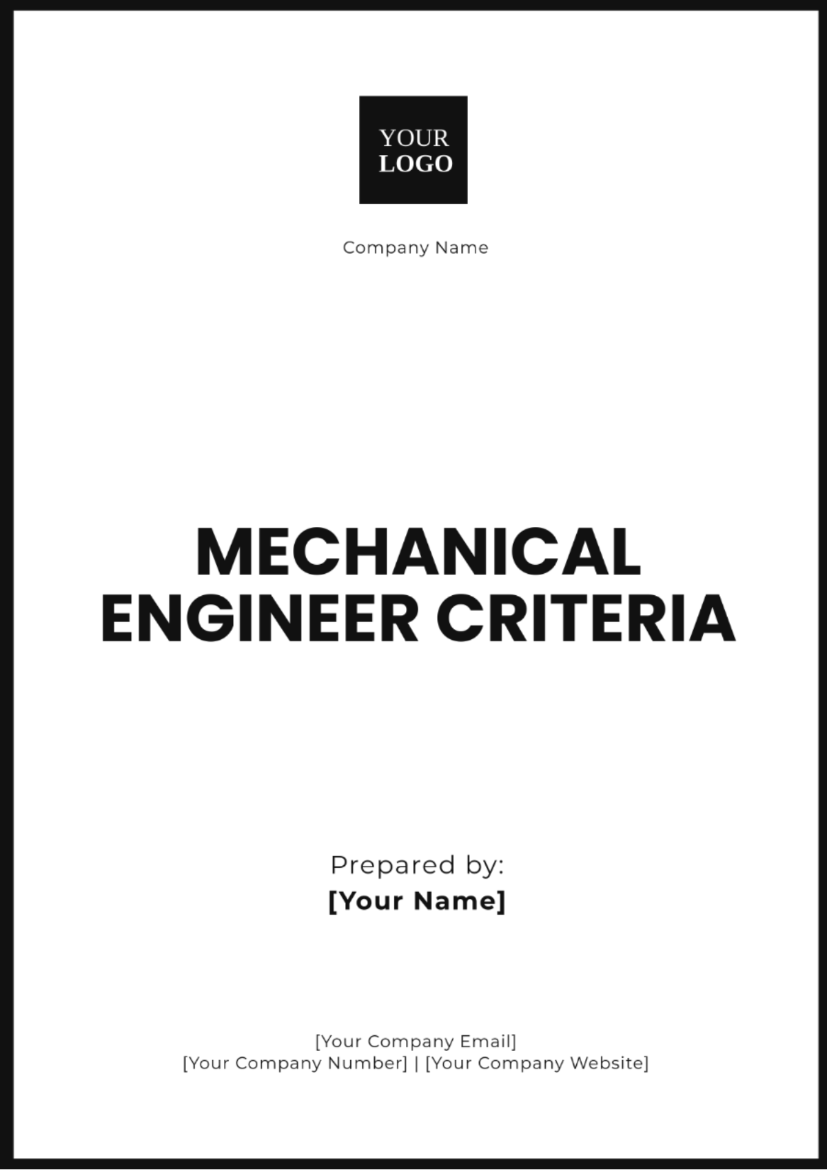 Mechanical Engineer Criteria Template - Edit Online & Download