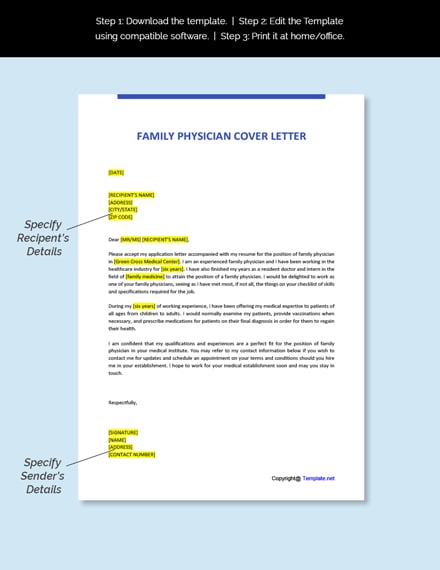 cover letter format physicians