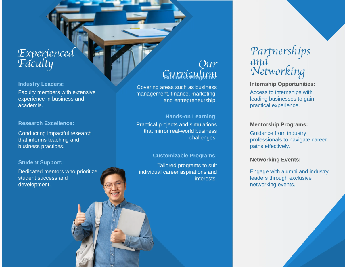 Free School Business Brochure Template to Edit Online