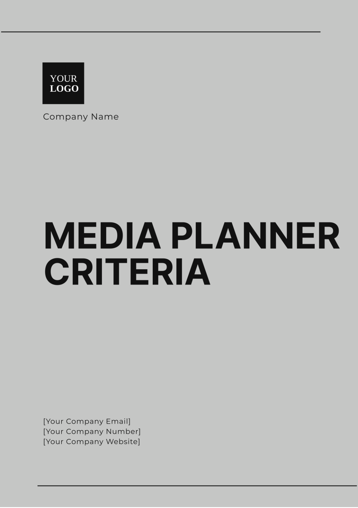 Media Planner Criteria Template - Edit Online & Download