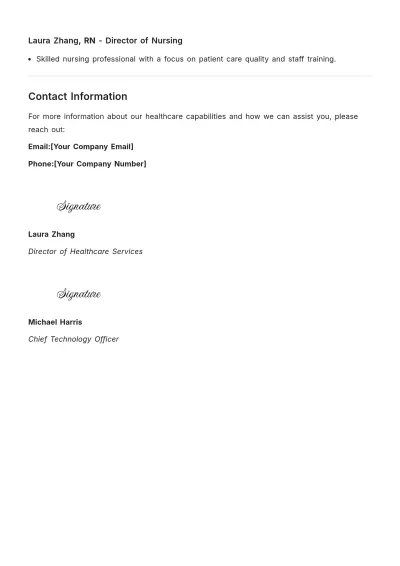 Free Capability Statement for Healthcare Template to Edit Online