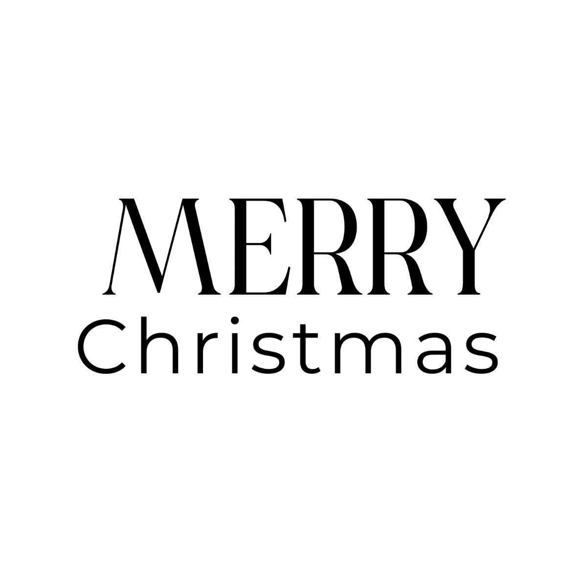 Sleek Merry Christmas Text - Edit Online | Template.net