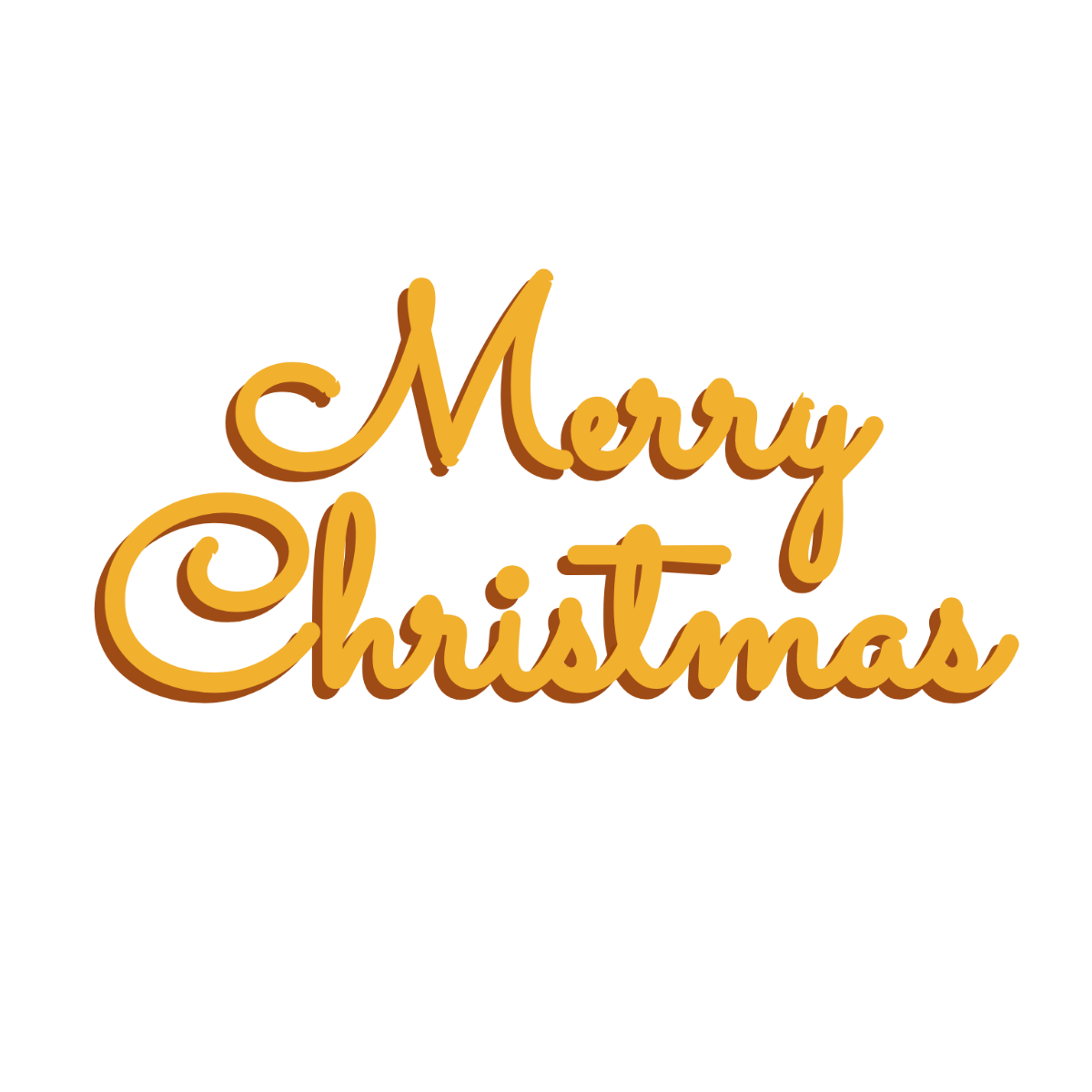 Gold Merry Christmas Text - Edit Online | Template.net