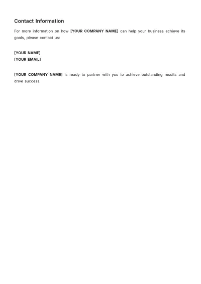 Free Core Competencies Capability Statement Template to Edit Online