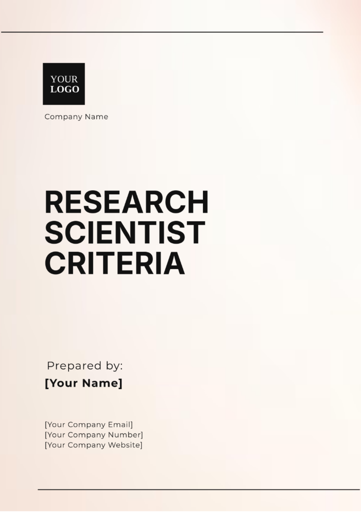 Research Scientist Criteria Template - Edit Online & Download