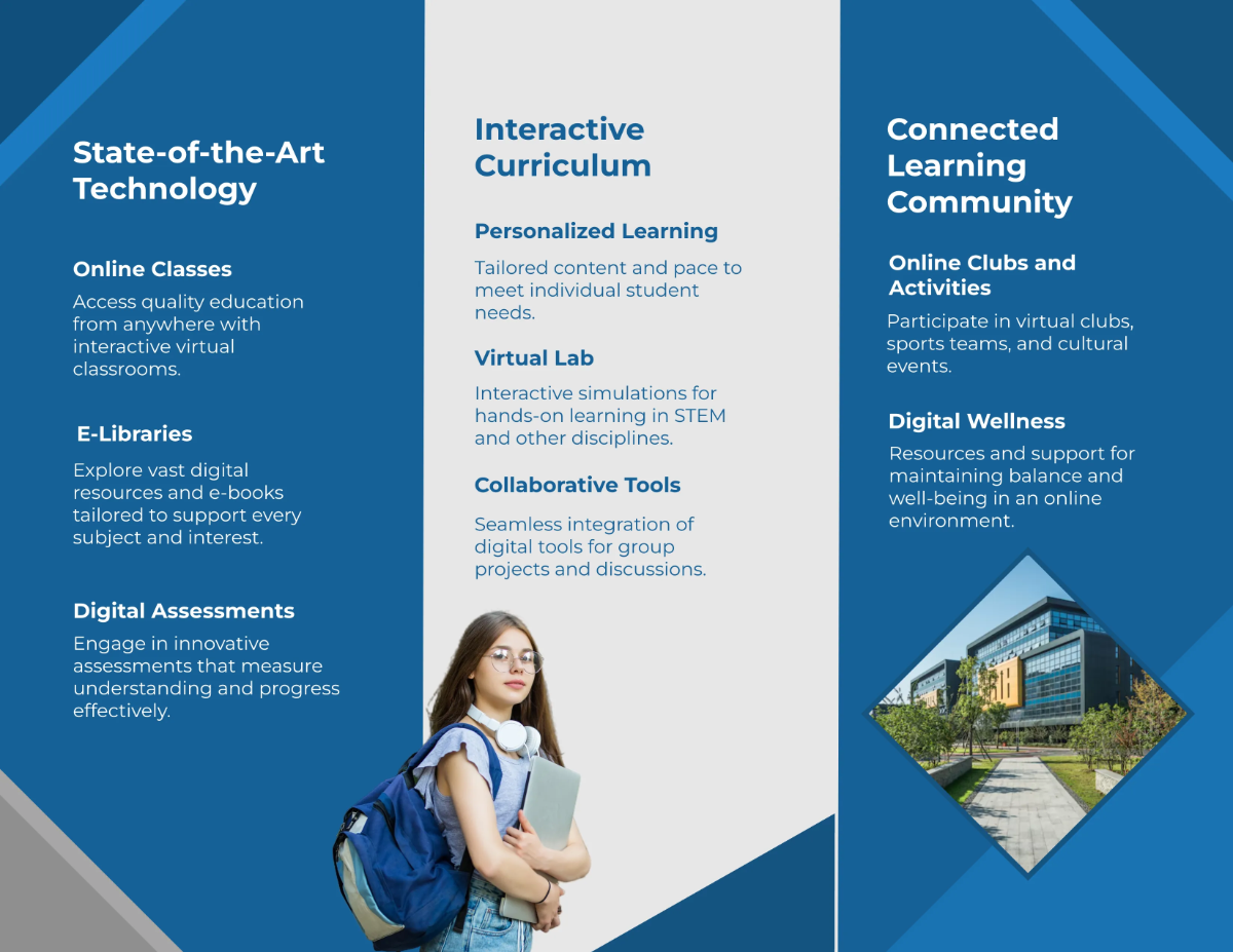 Free School Digital Brochure Template to Edit Online