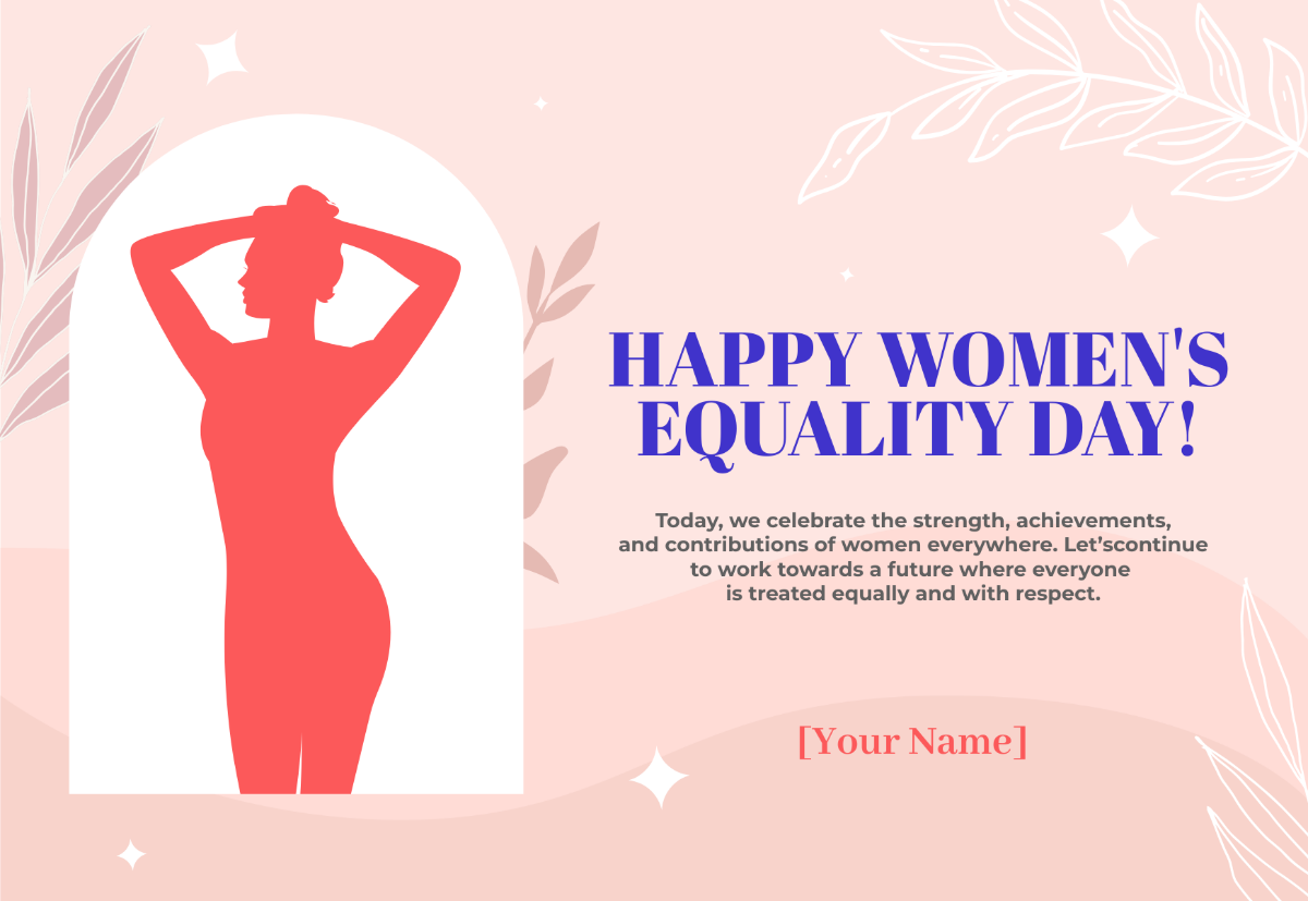 Women's Equality Day Card Template - Edit Online & Download