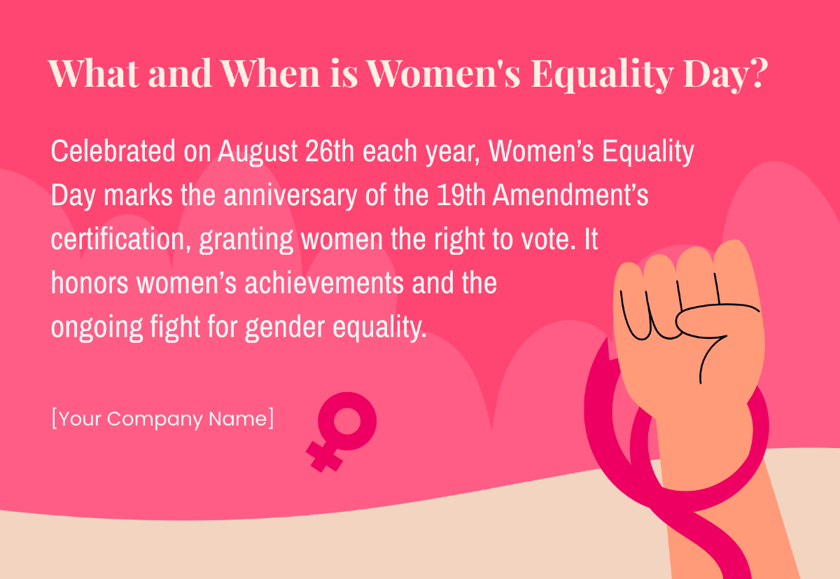 What and When is Women's Equality Day?