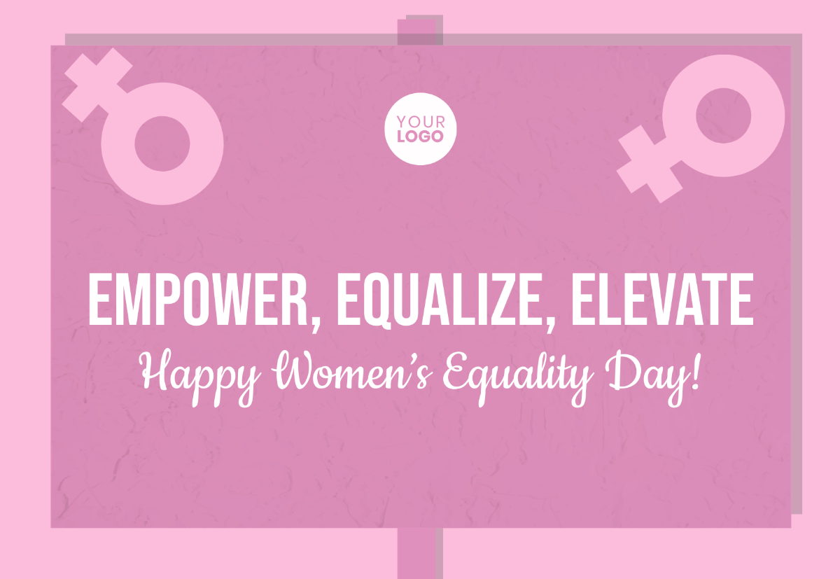 Women's Equality Day Slogan Template