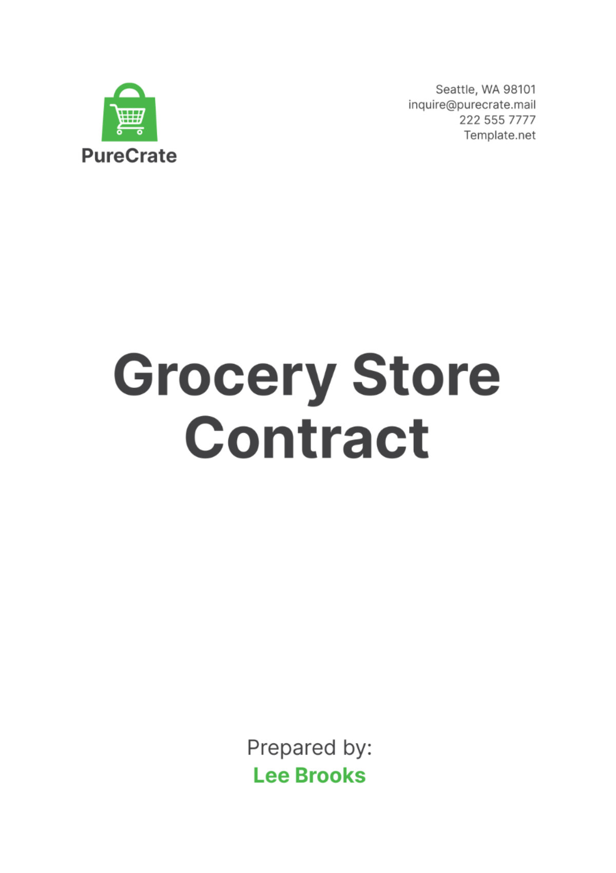 Grocery Store Contract Template