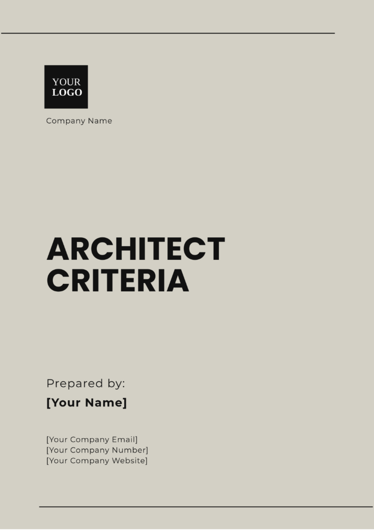 Architect Criteria Template - Edit Online & Download